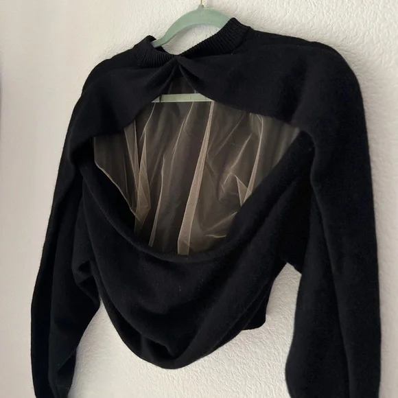 EUC Alexander Wang Over The Shoulder Drape Pullover Sweater $550 S